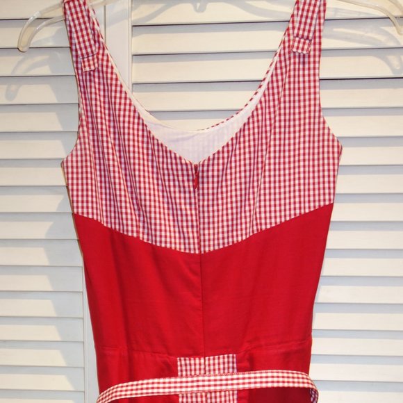 Trashy Diva by Candice Gwinn size 2 red white gingham dress - Picture 3 of 8
